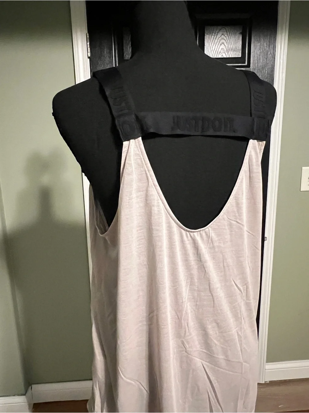 Nike Tan Tank Top with Black JUST DO IT. Logo